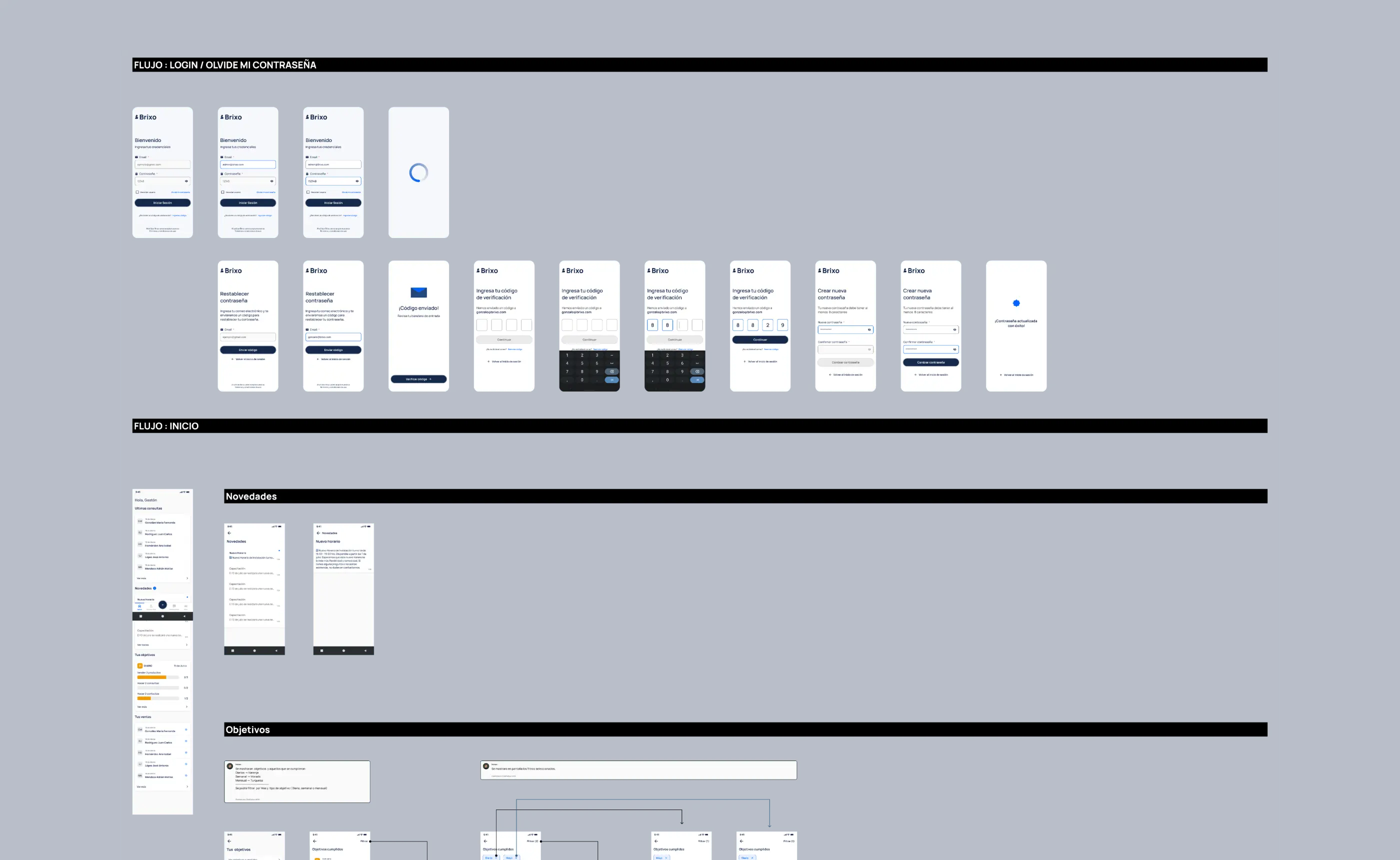 maquetacion de Brixo